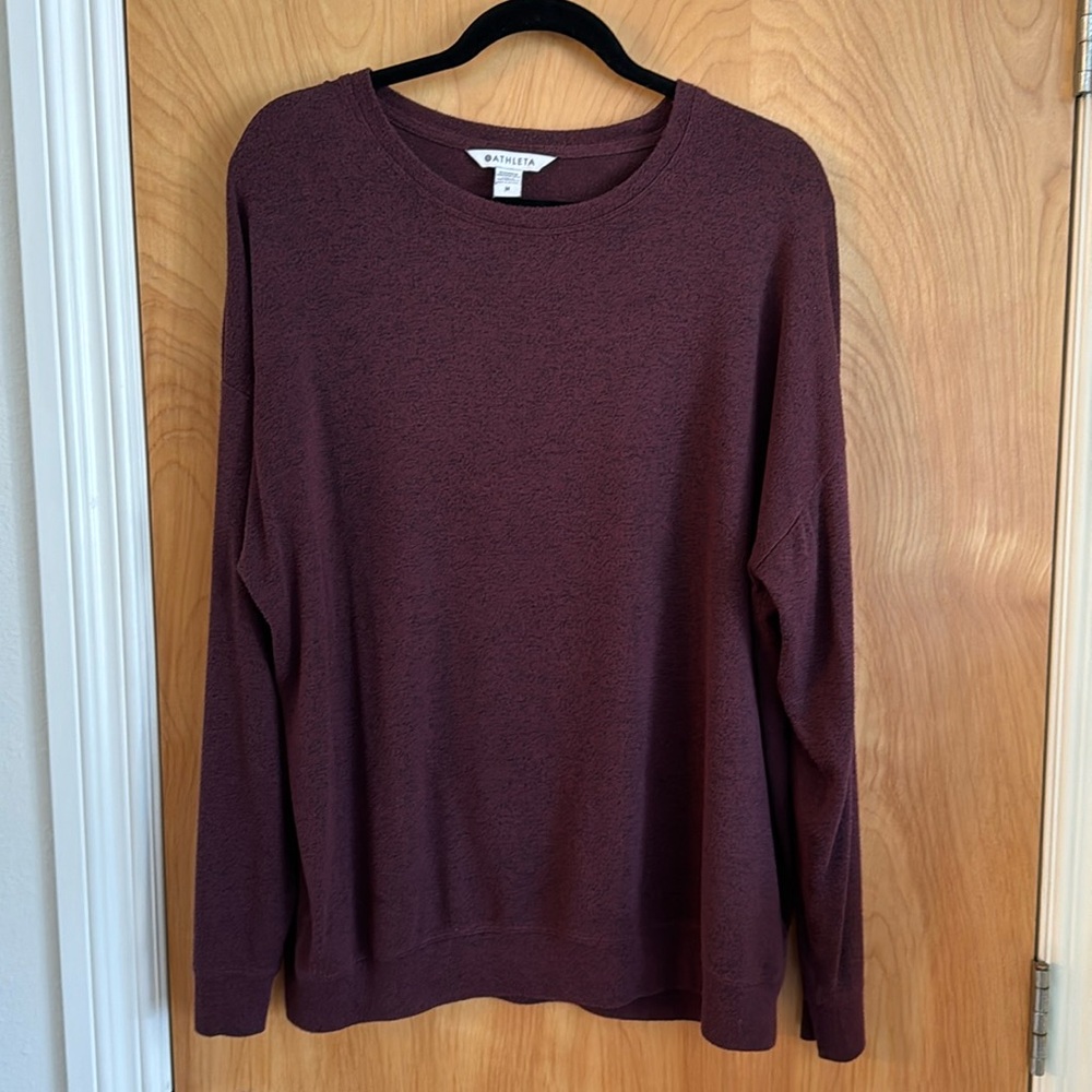 Athleta Eggplant Sweatshirt Size Medium